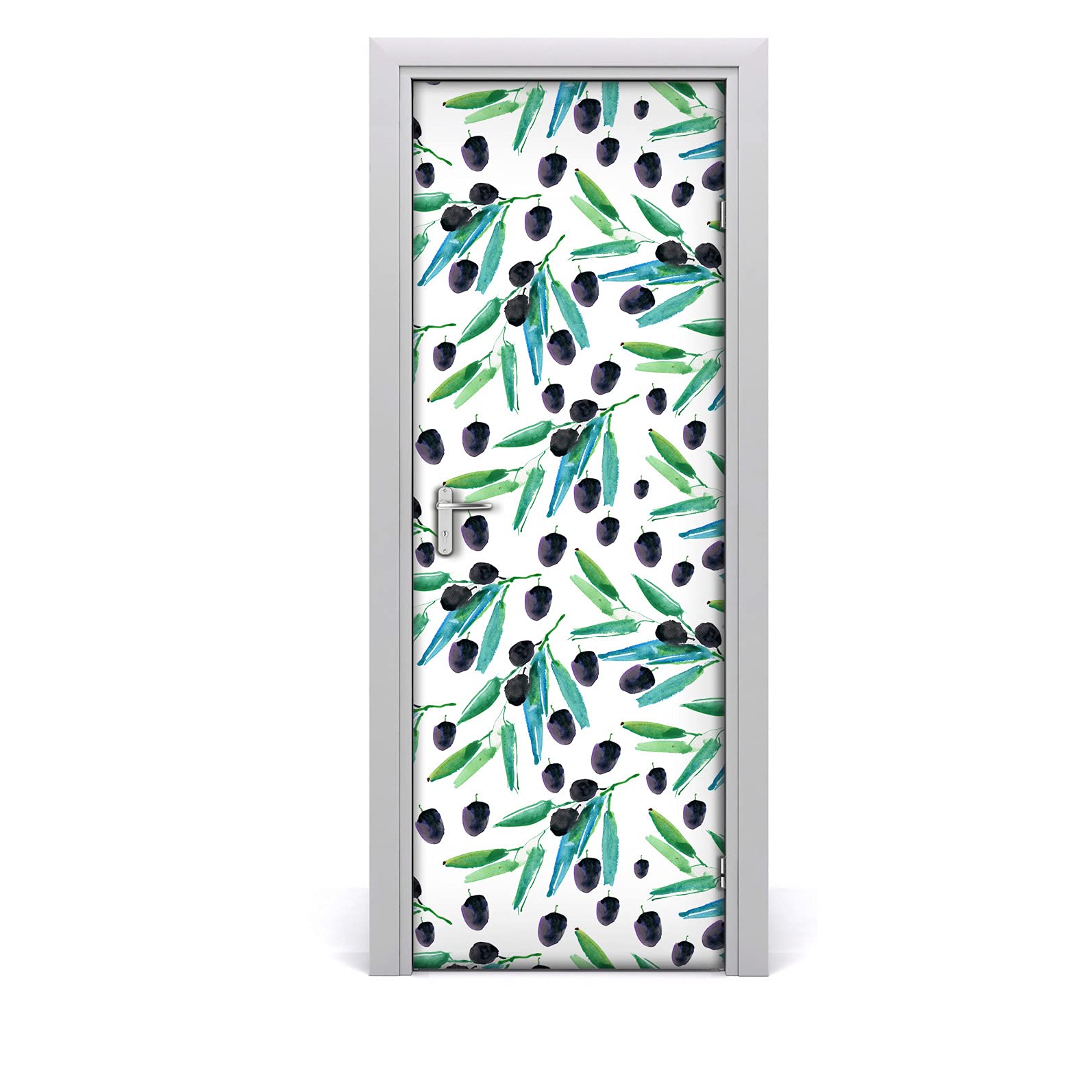 Autocollant de porte floral 70x200cm papier peint les olives