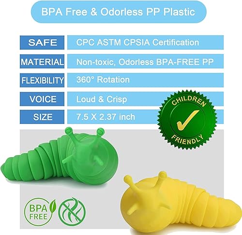 Miniatura 6 de IFiwin 3 piezas Fidget Slug Slug Fidget Toys para niños autistas y adultos, juguetes sensoriales para autismo, juguetes para el estrés, juguetes