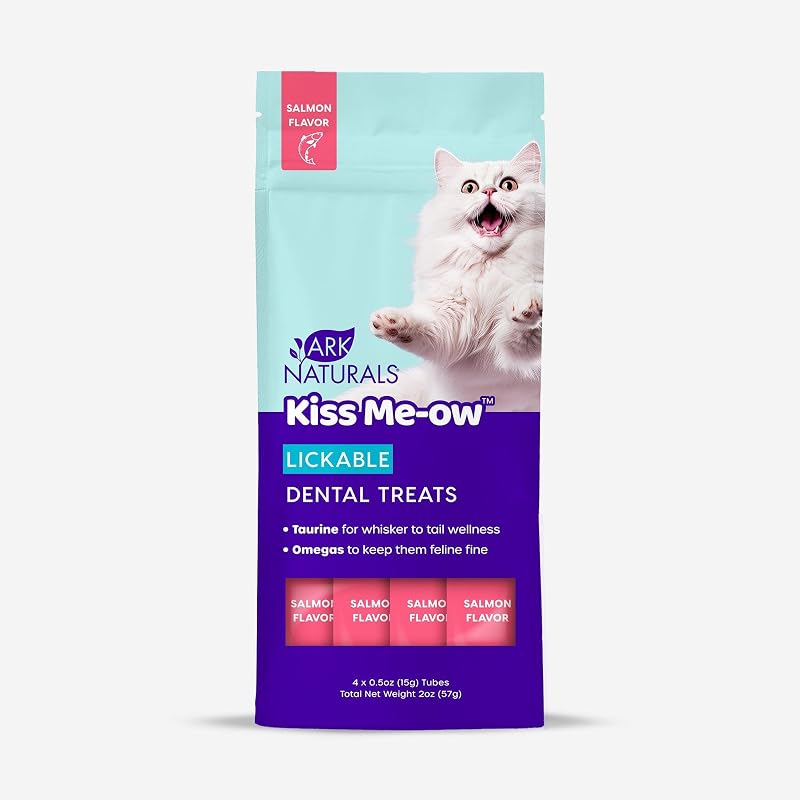 Petisco Dental Lickable para Gatos Sabor Salmão ARK NATURALS Kiss Me-Ow 56 g