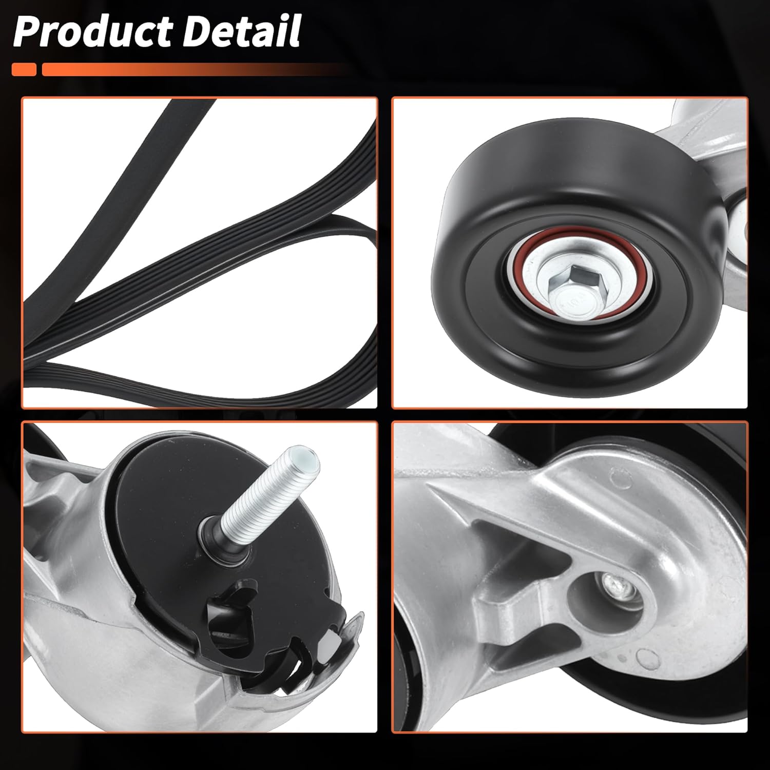 Serpentine Belt Tensioner W/Idler Pulley Bolt Kit for Ford for Ranger 1997-2006 3.0L Replace 38385 38001 6PK2243 Engine Drive Belt Tensioner Kit for Mazda B3000 1997-2006