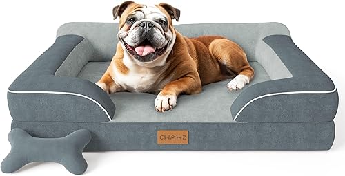Miniatura 24 de Cama Extra Grande para Perros, Cama Ortopédica XL para Perros con Espuma Viscoelástica de Gel Refrescante, Cama Impermeable para Mascotas con Funda