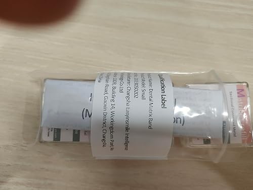 Miniatura 34 de Bandas de matriz dental, 100 unidades, sistema de matrices metálicas contorneadas seccionales de 50 μm+2 anillos Delta para recambio interproximal