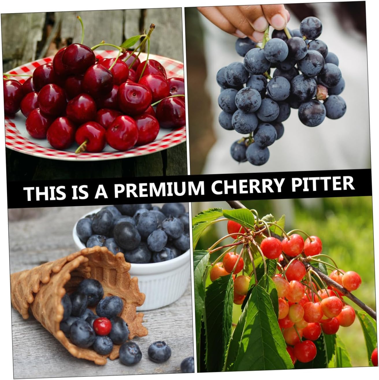 1pc Multifunctional Cherry Pitter Tool Comfortable to Hold Fruit Vegetable Slicer for Quick Pitting for Cherries and Grapes Safe for Boys and Girls Easy to Clean Design