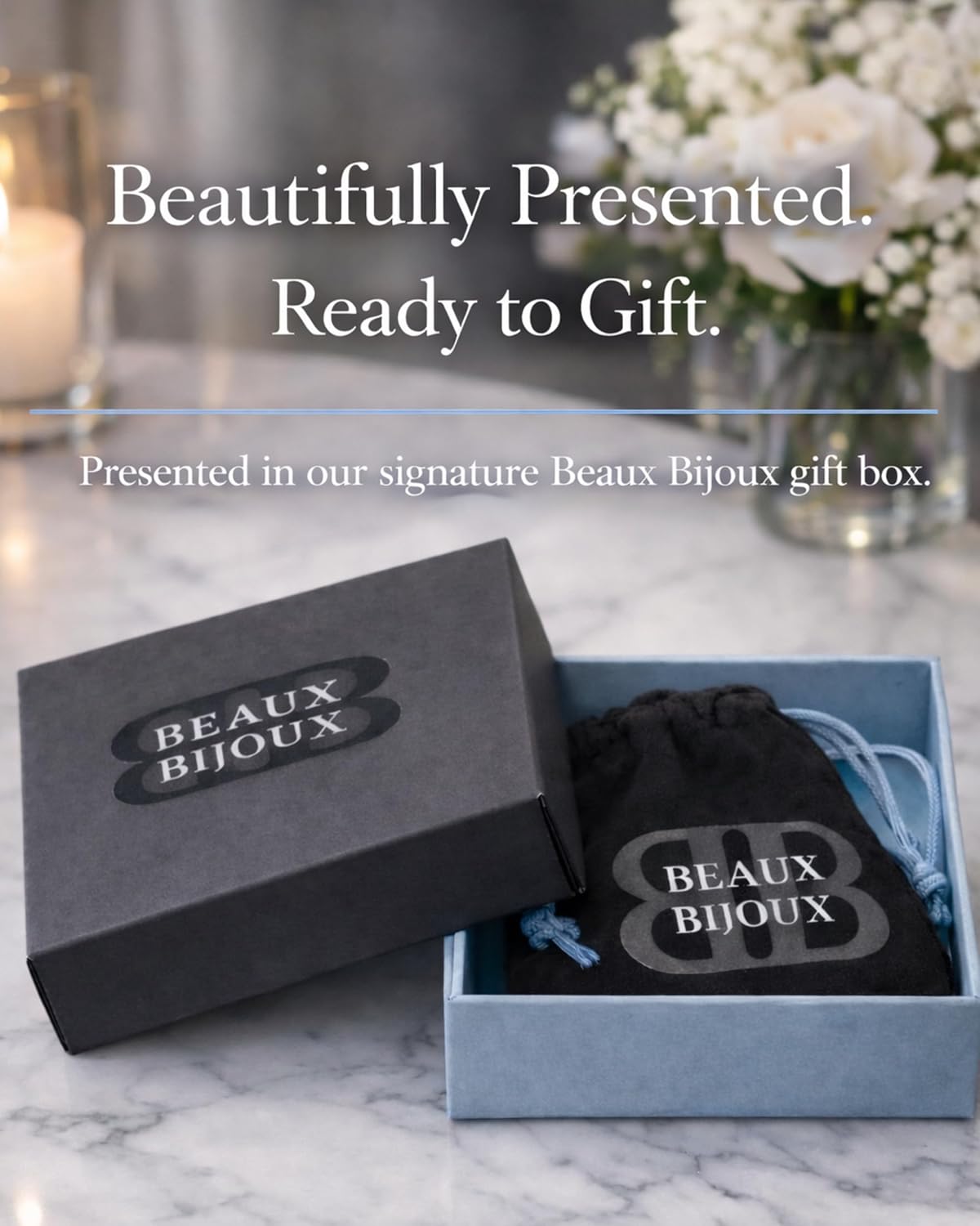 Beaux Bijoux Larimar Necklace for Women – Natural Larimar Pendant Necklace in 925 Sterling Silver – Caribbean Blue Gemstone - Unique Jewelry Gift - Image 6