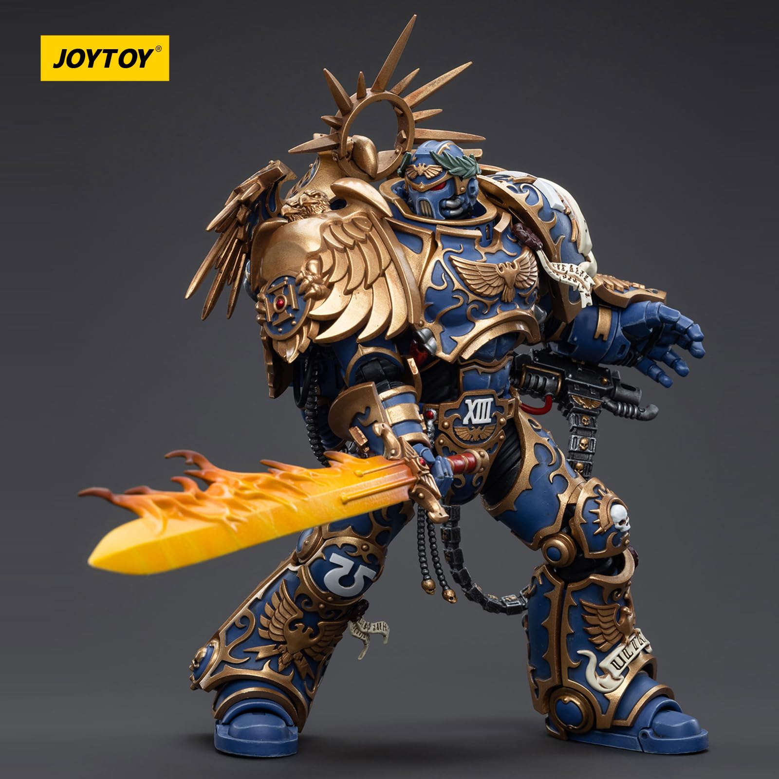 JOYTOY Warhammer 40k Ultramarines, Figura de acción a escala 1/18 del Primarca Roboute Guilliman de los Ultramarines, Dedicado a ti que amas coleccionar — view 5