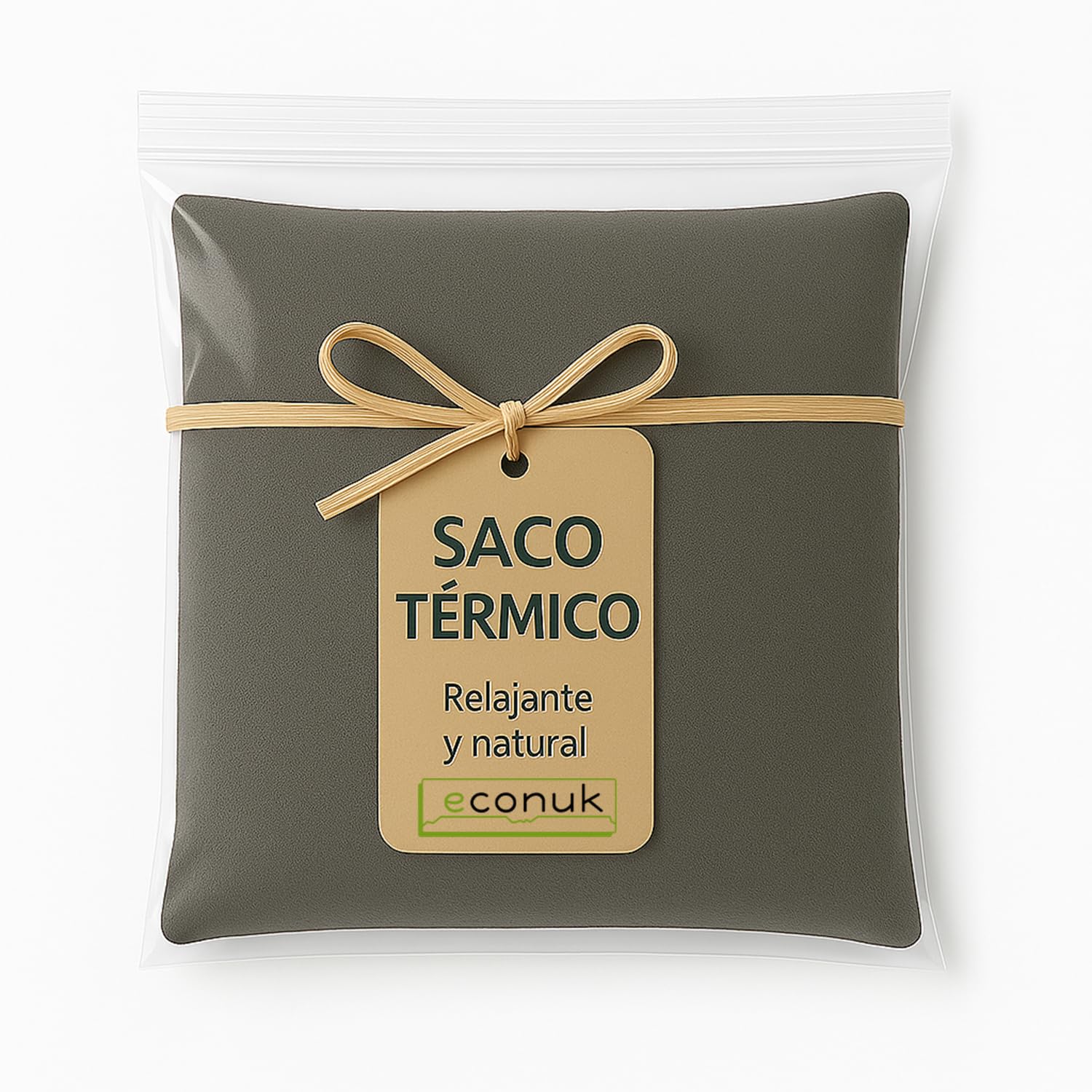Sacco di semi per microonde con lavanda e miglio, riutilizzabile, per caldo e freddo, sacchetto di semi naturale per collo, schiena e addome (grigio grigio, 22 x 22 cm)
