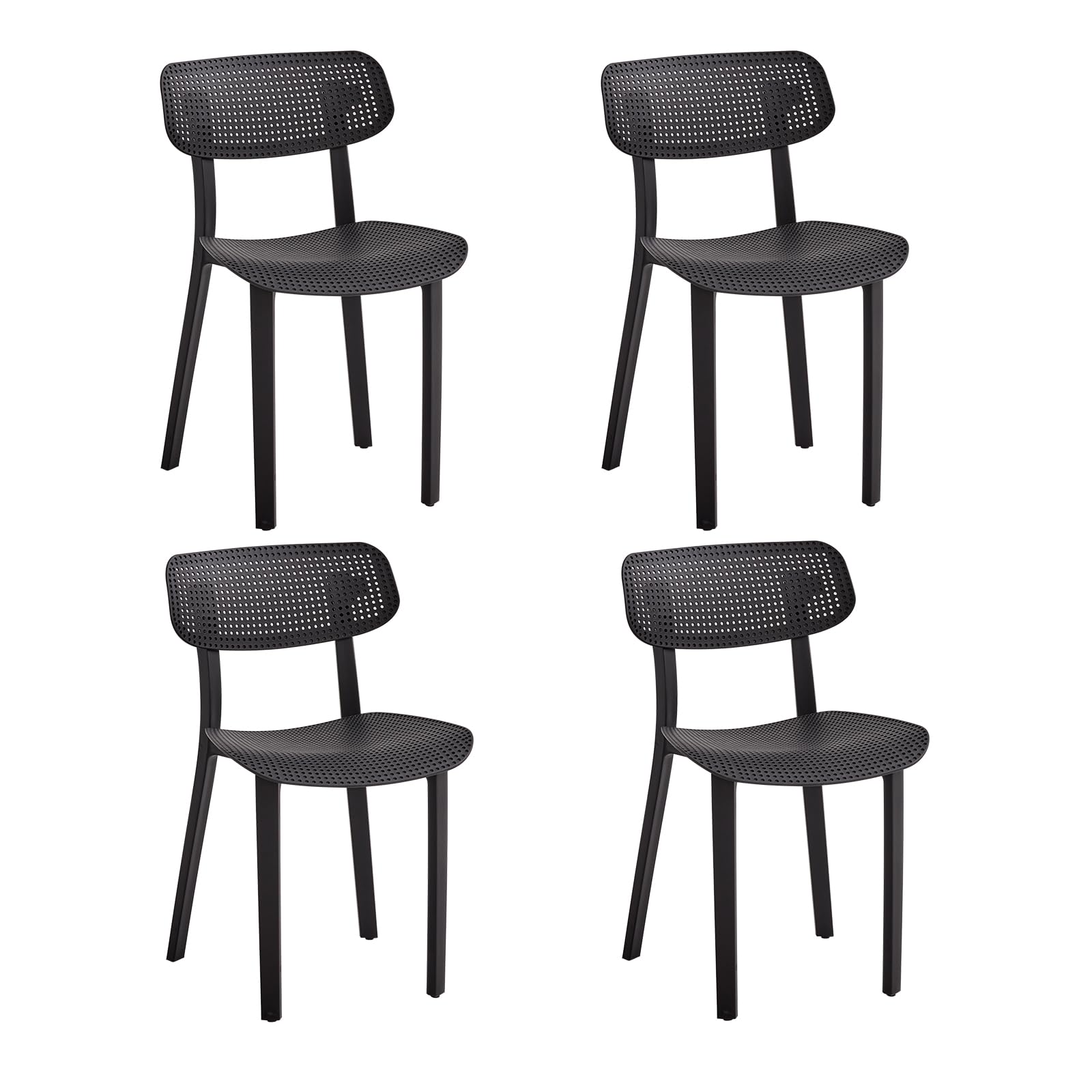 Chaises de salle à manger respirantes avec dossier ergonomique