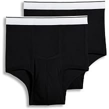 Jockey Mens Underwear Big Man Pouch Brief - 2 Pack, Black, 3XL