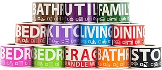 600 Home Moving Labels for 3 Bedroom House — 12 Color-Coded Room Labels (50 Each) + Fragile Stickers for Moving Boxes, Supplies, Wardrobe Boxes, Apartment Moves