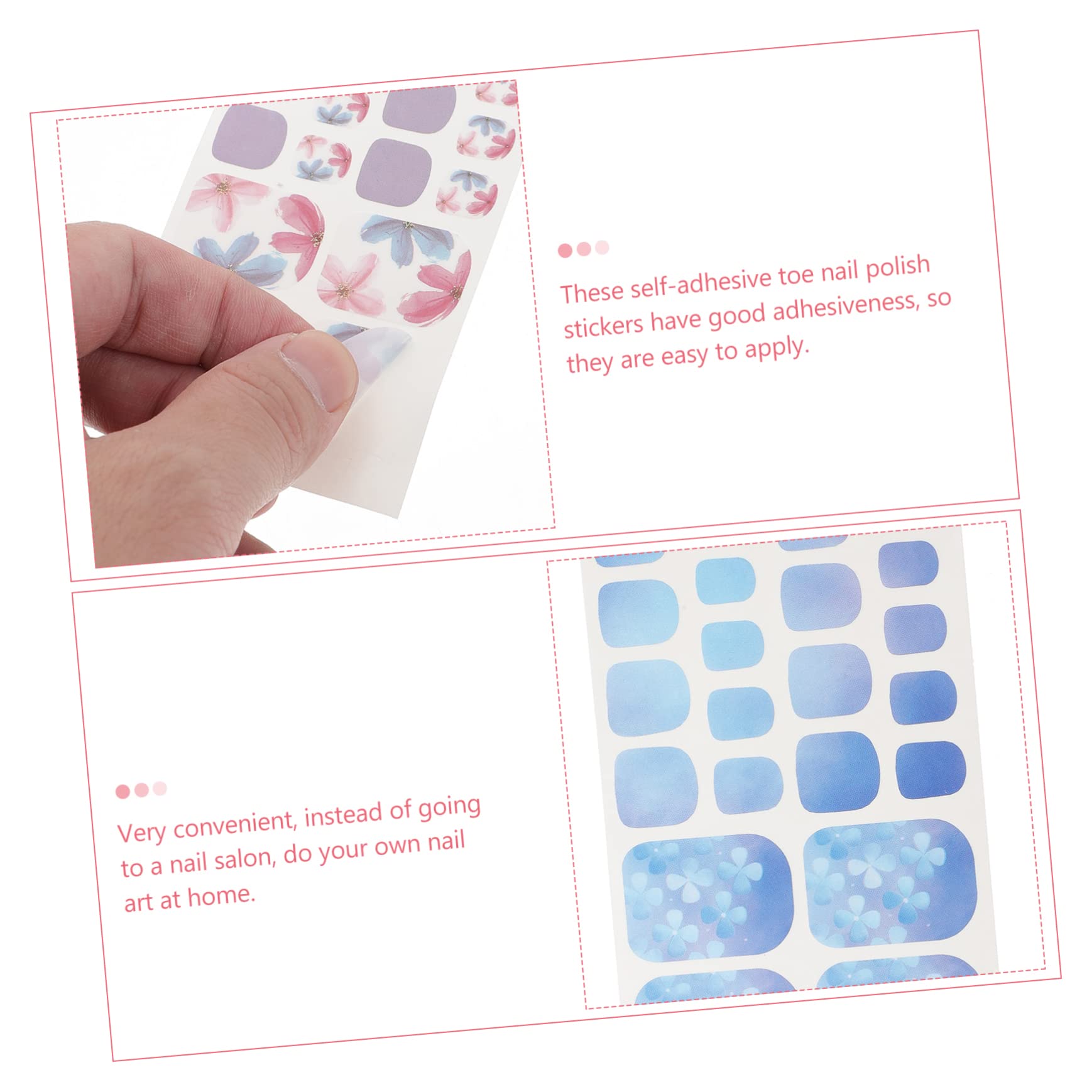 Didiseaon 5 Set Adesivi Per Unghie Dei Piedi Stickers Natalizi Unghie Decorazioni Unghie Adesivi Per Bambini Unghie Finte Lucide Adesivi Per Le Unghie Dei Piedi Etichetta 6 Fogli*5