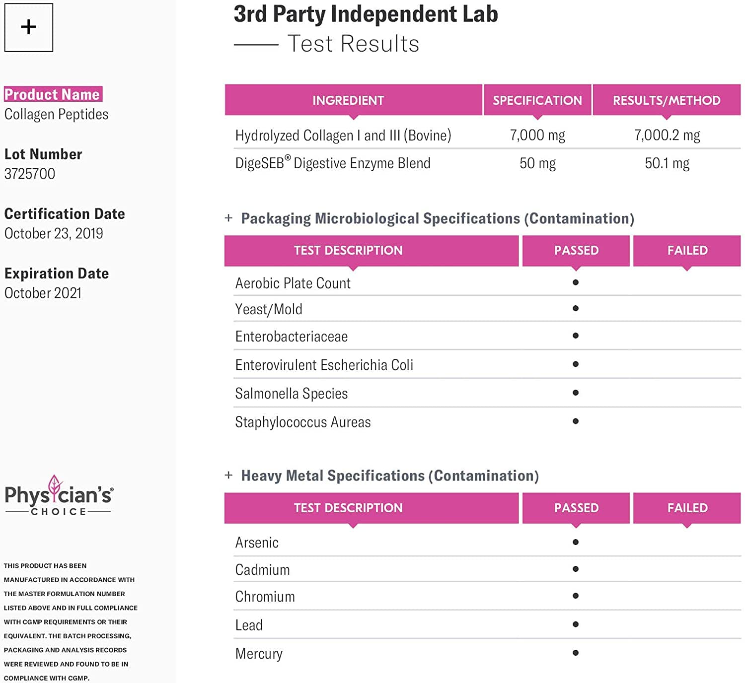Collagen Peptides Powder Max Absorption Supports Hair, Skin, Nails
