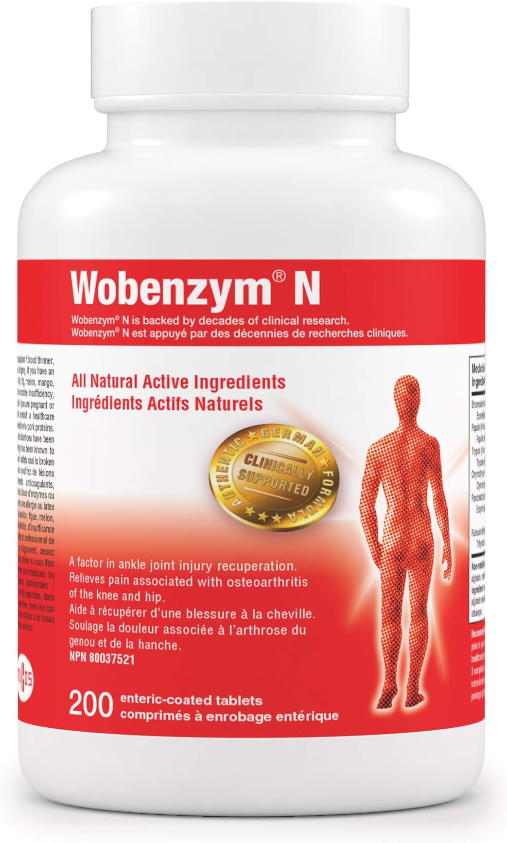 Wobenzym N 200 Enteric-Coated Tablets