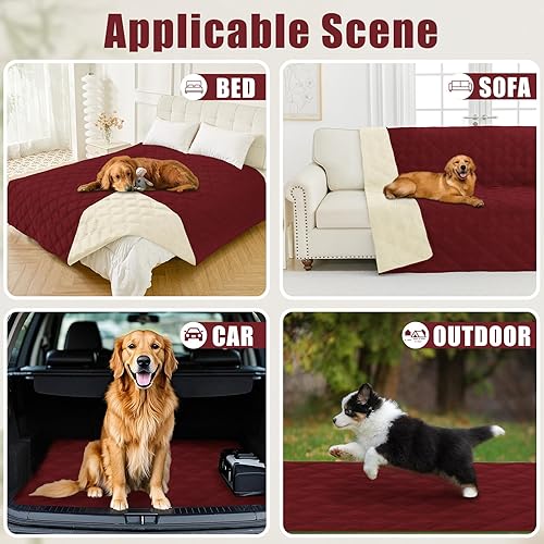 Miniatura 71 de Smiry Manta Impermeable para Cama de Perro, Manta Suave Reversible para Mascotas, Funda Lavable a Prueba de Fugas para Gatos y Perros para Sofá