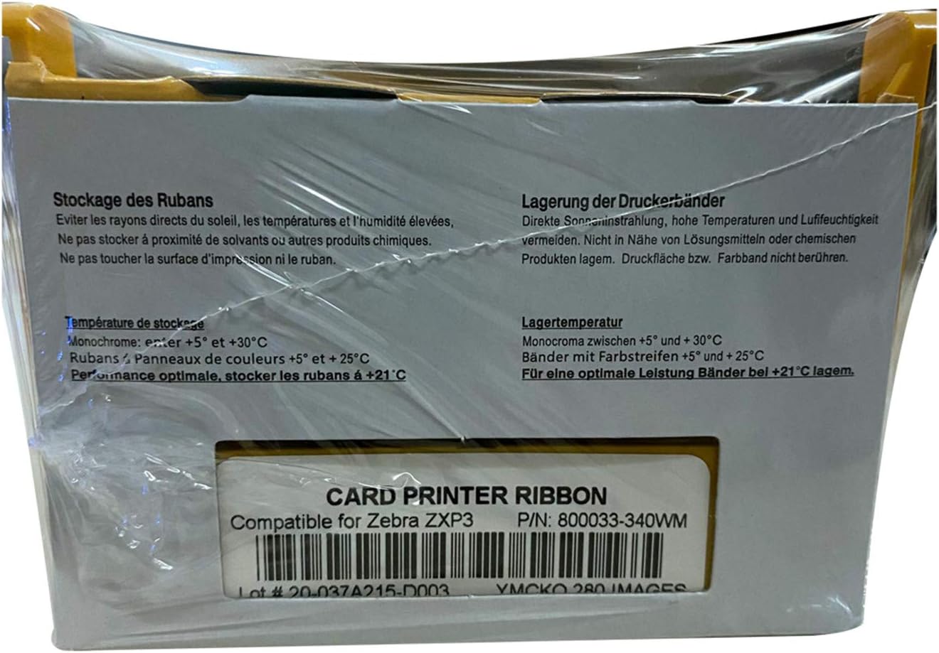 For Zebra YMCKO 800033-340 Color Ribbon ZXP Series 3 Card Printer