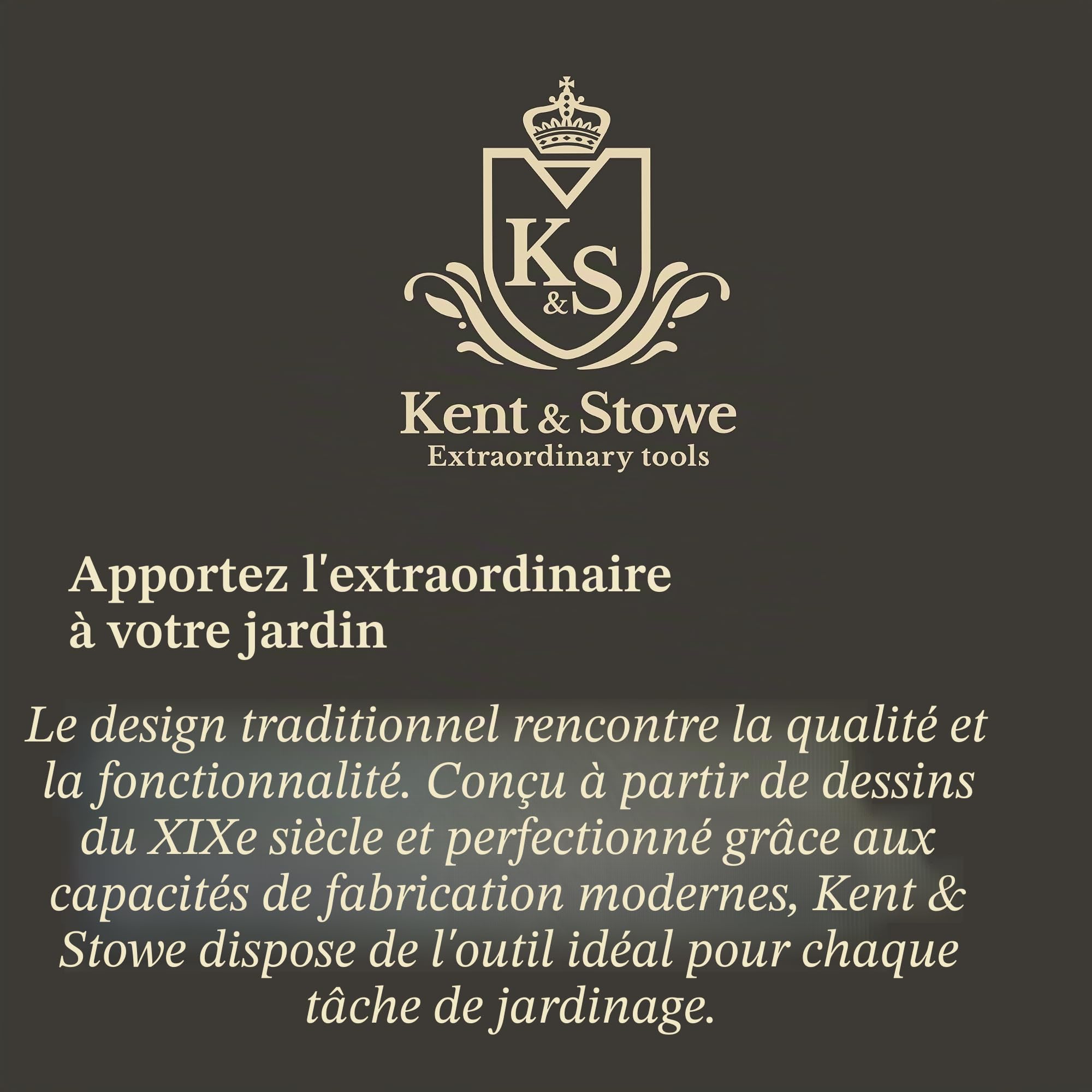 Kent & Stowe Garden Life Bêche en Acier Inoxydable légère et compacte de Style Traditionnel pour Toute l'année en Acier Inoxydable et Bois de frêne