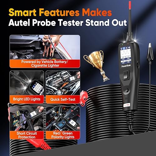 Miniatura 7 de Autel PowerScan PS100 Kit de sonda de circuito de potencia, probador avanzado de relé de circuito trazador de cables eléctricos 2025, herramienta