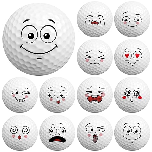 Syhood 12 Pcs Funny Golf Balls Gift Set Novelty Emotion