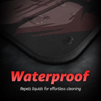 Hystar Extended Gaming Mouse Pad | XXL 36 x 16 | 5mm Thick, Waterproof Surface, Smooth Polyester Fabric, and Natural Rubber Base | Mythic Cerberus