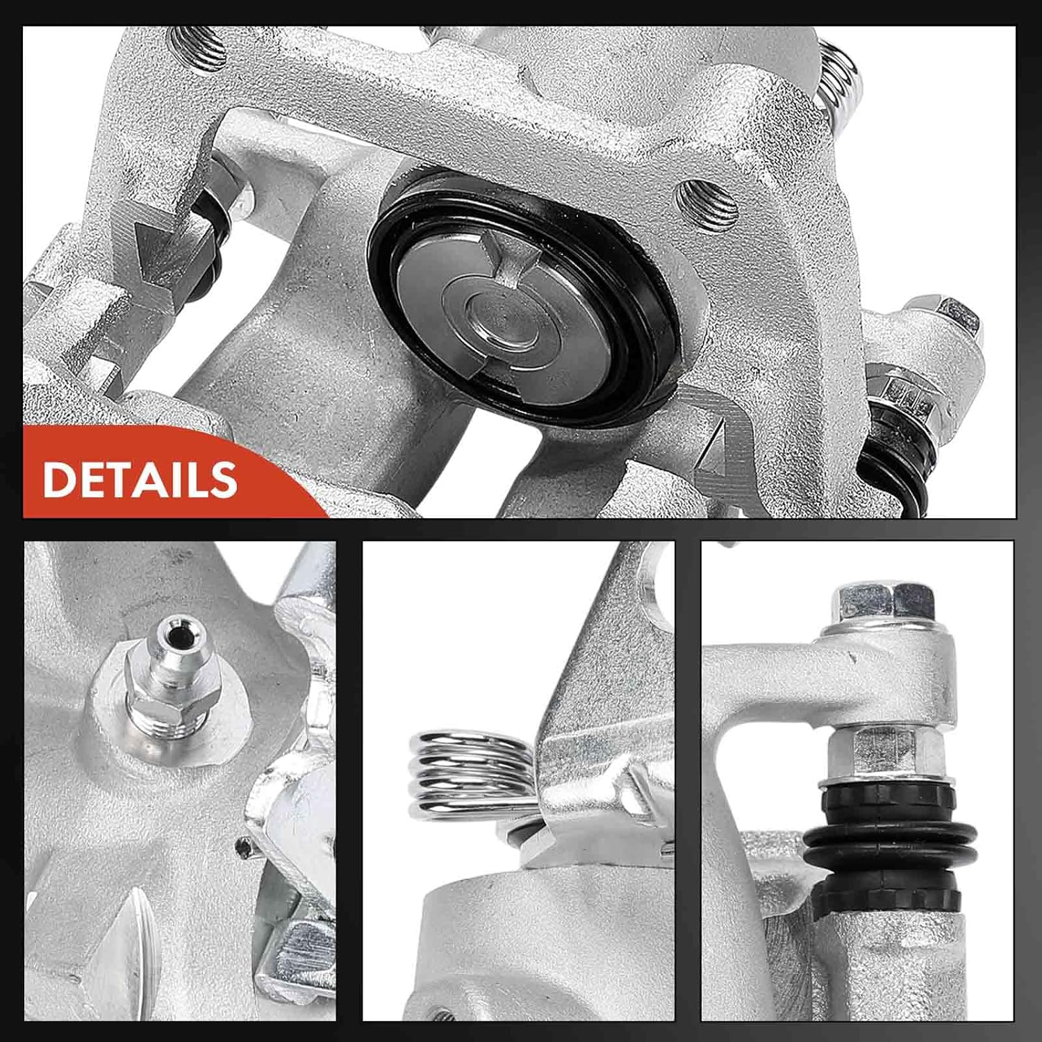 A-Premium Disc Brake Caliper Assembly with Bracket Compatible with Volkswagen, Audi Models- Jetta 2005-2010, Golf 2010, GTI 2006-2009, A3 2008, A3 Quattro 2006-2007, Rear Left Driver Side