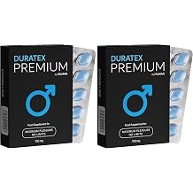 DURATEX Premium | Blue 10 Tablets | Ultra Strong 100mg | Enhanced Stamina Firm Performance | Herbal Food Supplement | Fast Acting | Ginseng | Energy and Stamina Support | Made in UK Pack of 2