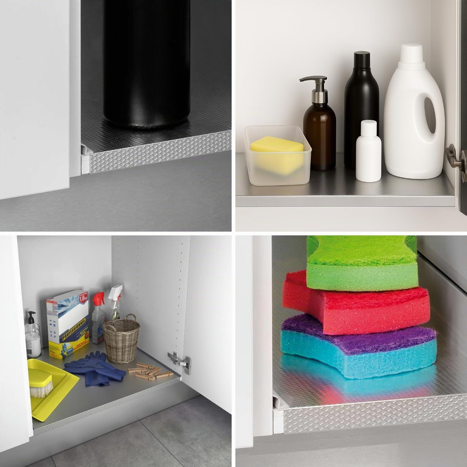 Evotrade - Protector para fregadero de cocina (aluminio, 562 x 530 mm) | Base debajo del fregadero, con expositor, dimensiones disponibles: 562, 862 o 1162 mm