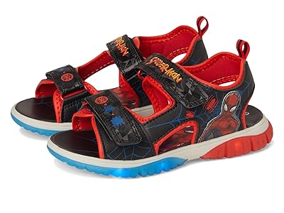Josmo Spiderman Lighted Sandal (Toddler/Little Kid) Boys Shoes Black/Red : 11 Little Kid M, Synthetic