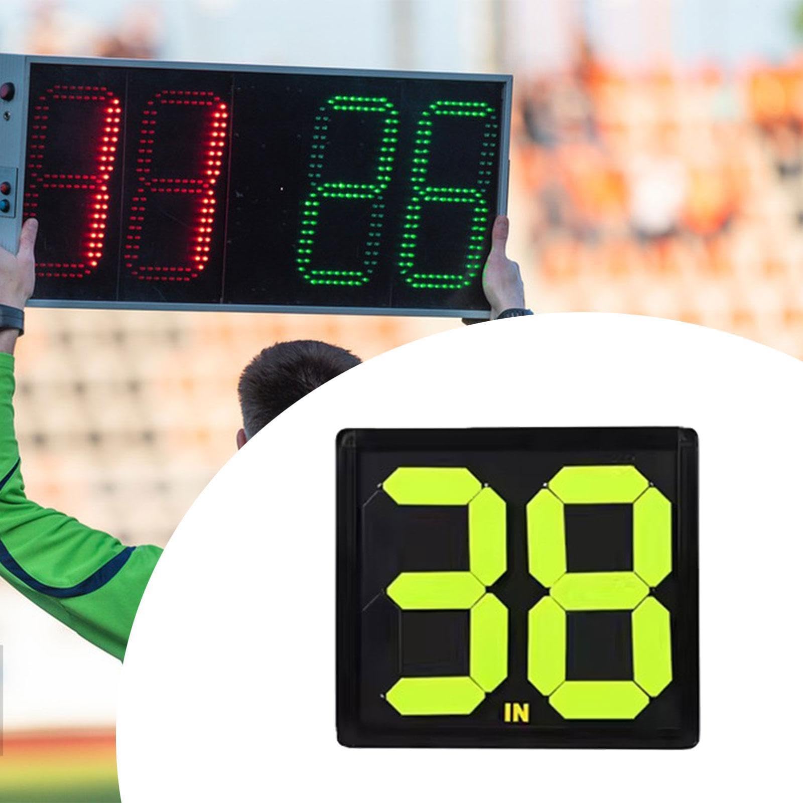 Tabellone segnapunti Compatto per Sostituzione Sport all'aperto, Realizzato in Resistente PP, cartellino segnapunti per Sostituzione Arbitro di Calcio, Numero a Due