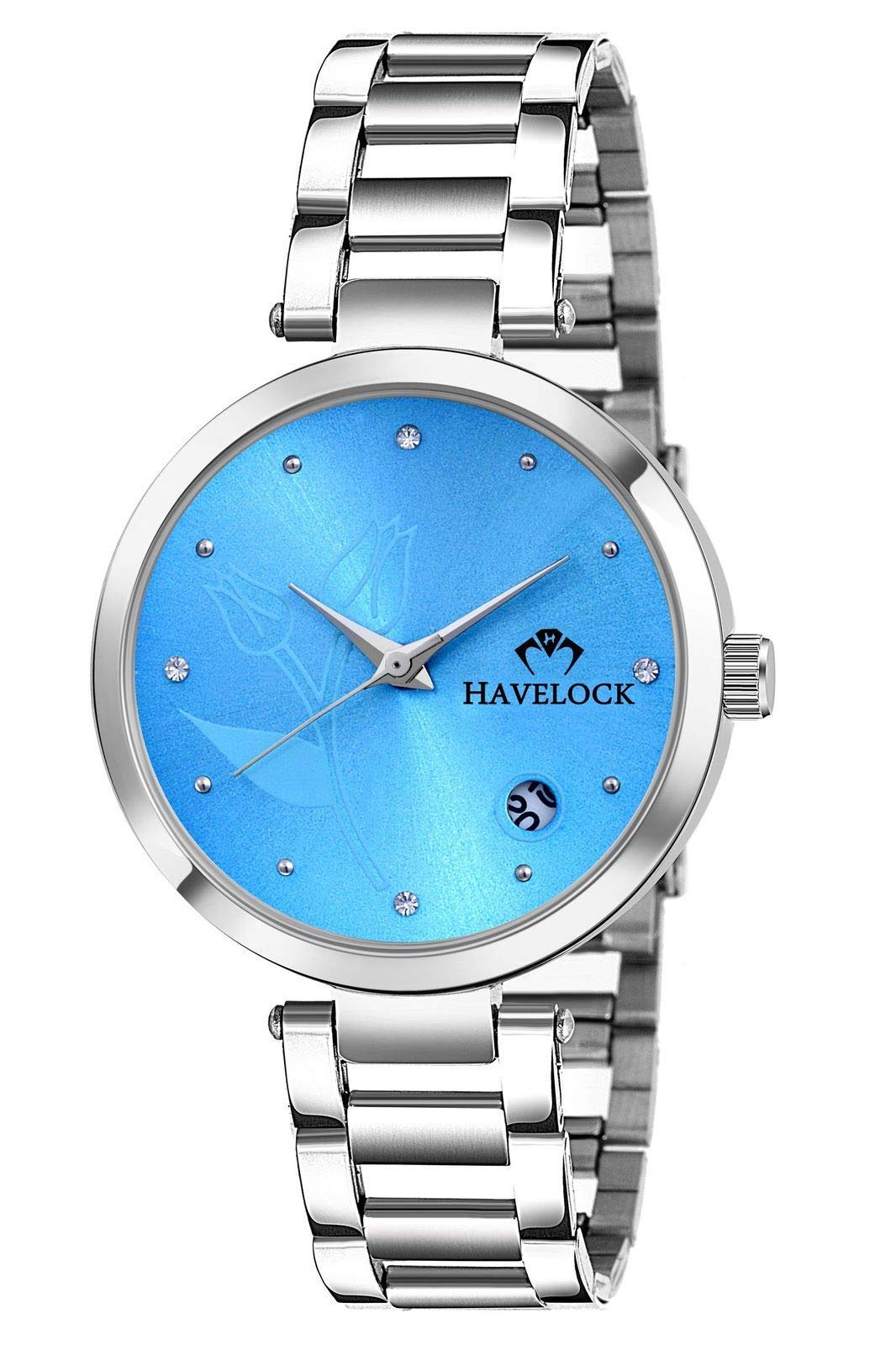 HAVELOCK Analogue Womens Watch-HAV11 (Sky Blue Dial & Silver Colored Strap) (B08QNB63PV) Amazon Price History, Amazon Price Tracker