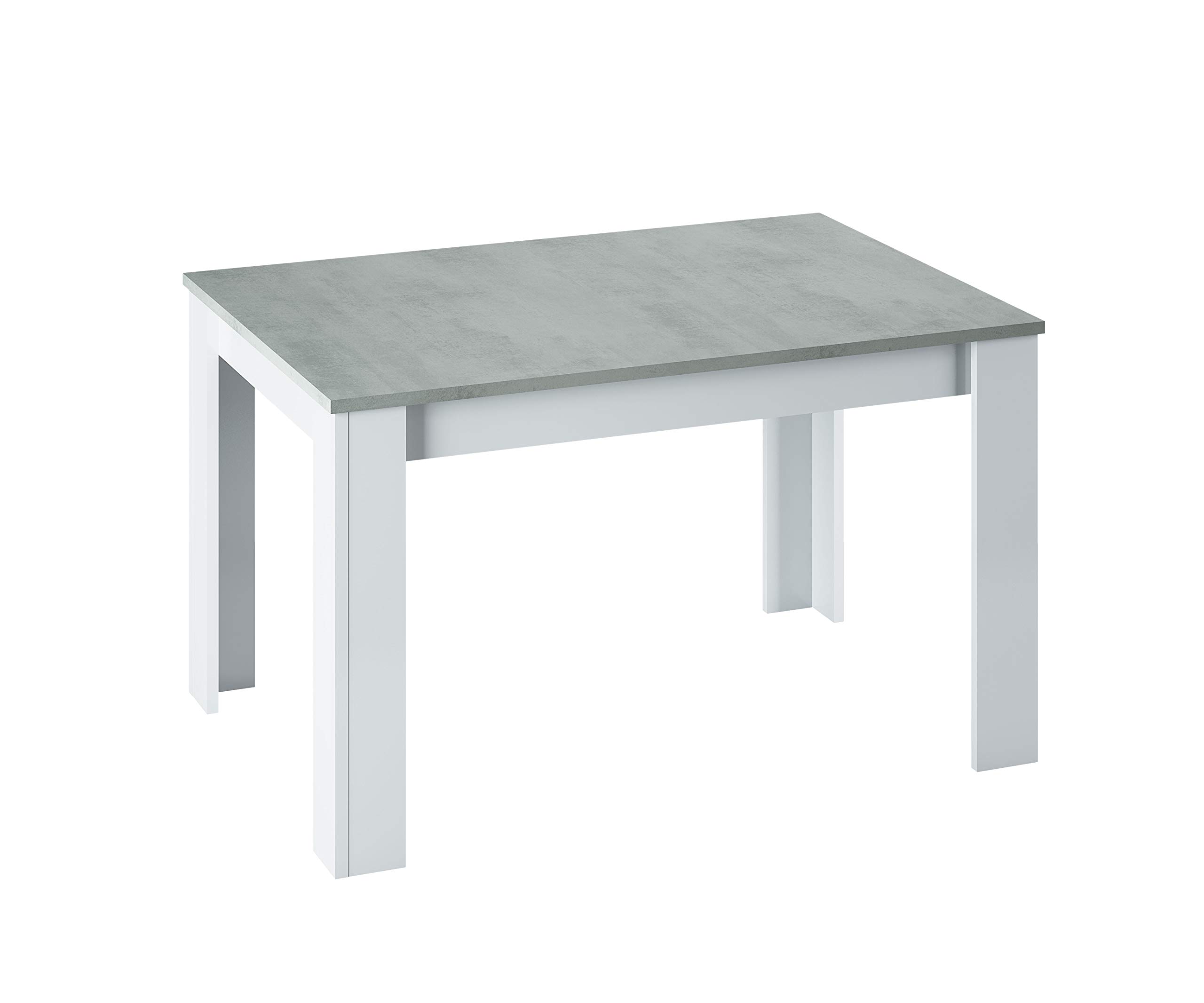 amuéblate online - Mesa de Comedor Extensible de salón o Cocina, Acabado en Artik y Gris Cemento, Modelo Noia, Medidas: 140-190 cm (Largo) x 90 cm (Ancho) x 78 cm (Alto)