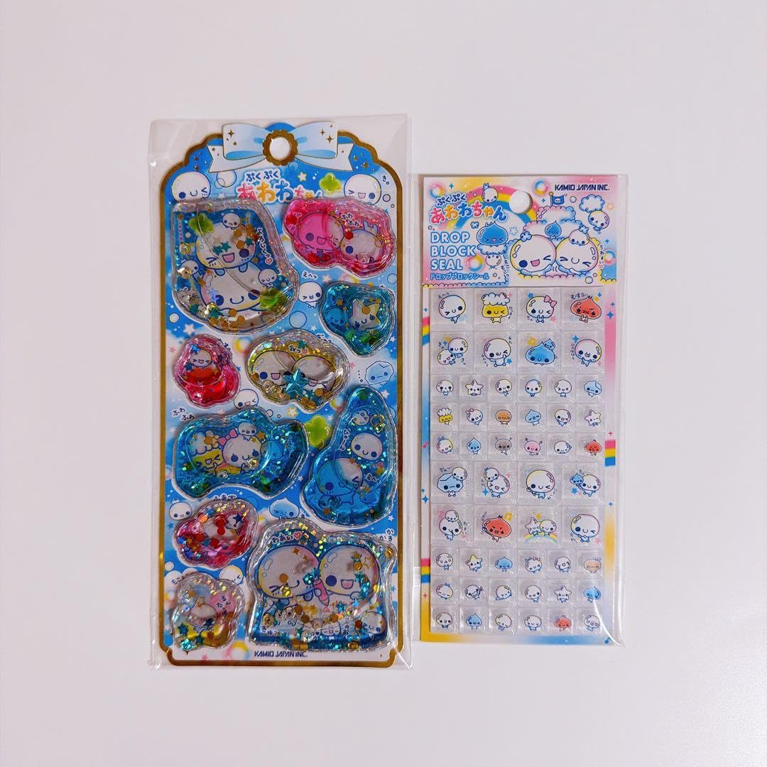 Amazon.co.jp: あわわちゃん ウォーターシール タイルシール 2点セット
