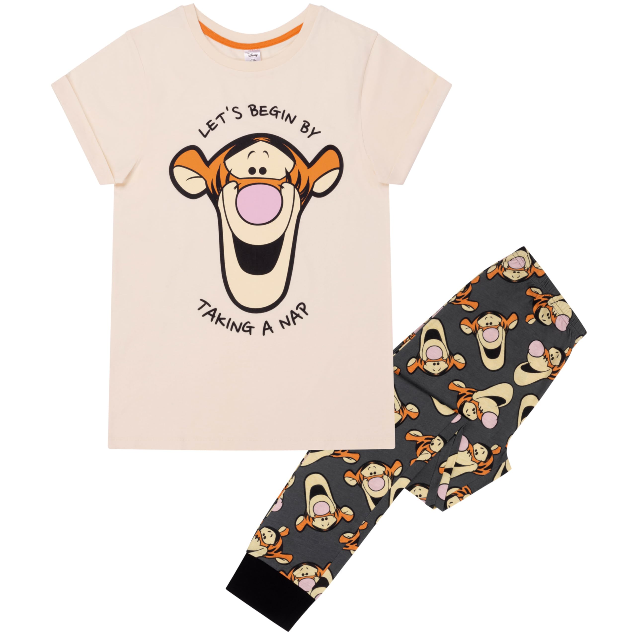 Disney Eeyore or Tigger Womens Pyjama Set 100% cotton Licensed Winnie the Pooh Gift UK 8-2...