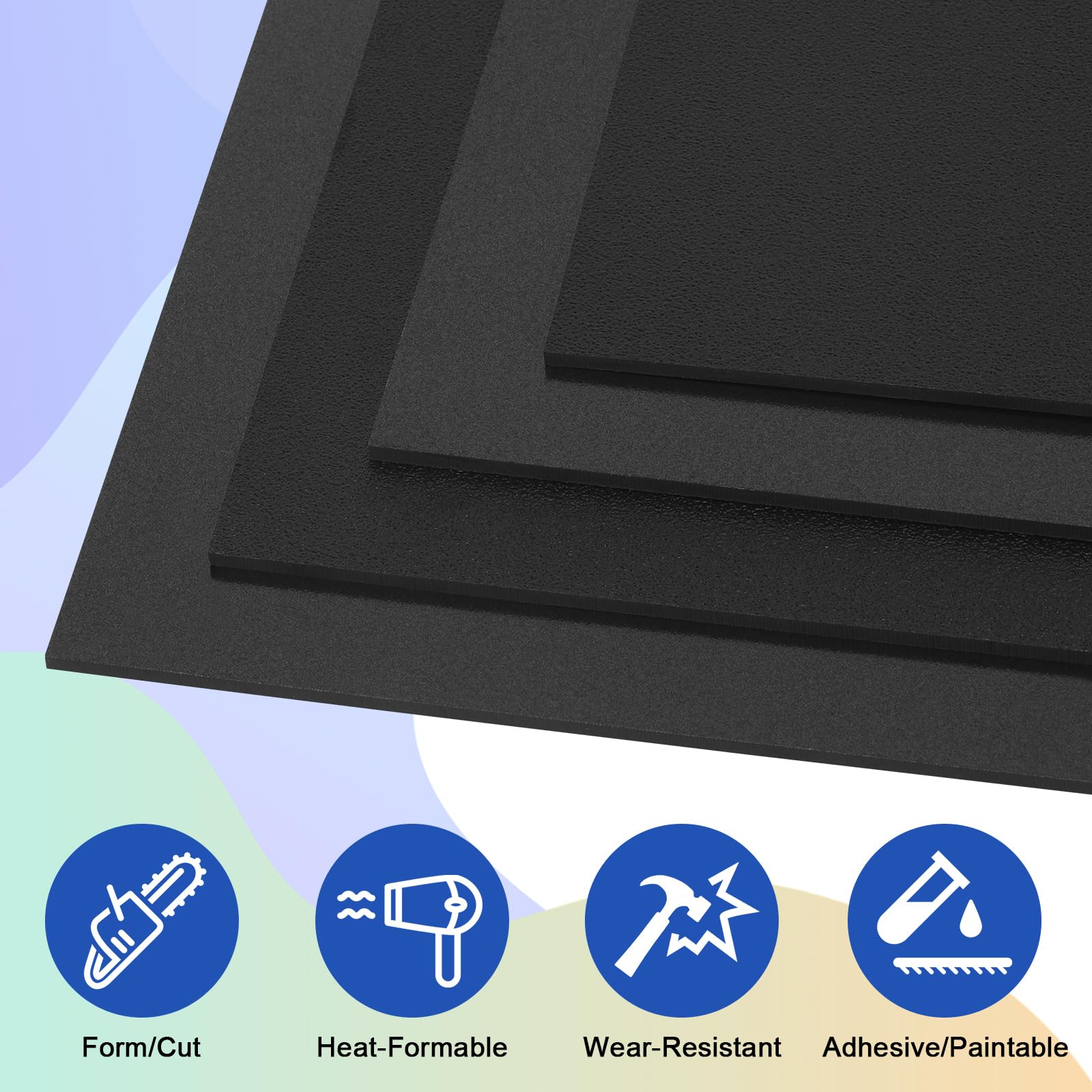 Black ABS Plastic Sheets - 24" x 36" -5