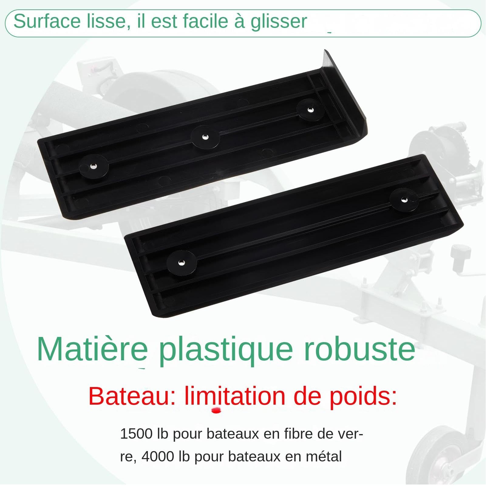Boat Trailer Bunk, Bunk Slide Slicks, Heavy Duty Bunk Glide Bunk Enders Boat Trailer Glide 10x Bunk Slides Trailer Bunk Slicks Boat Launching Slides Loading Boat Slides 3x10 Bunk Slides