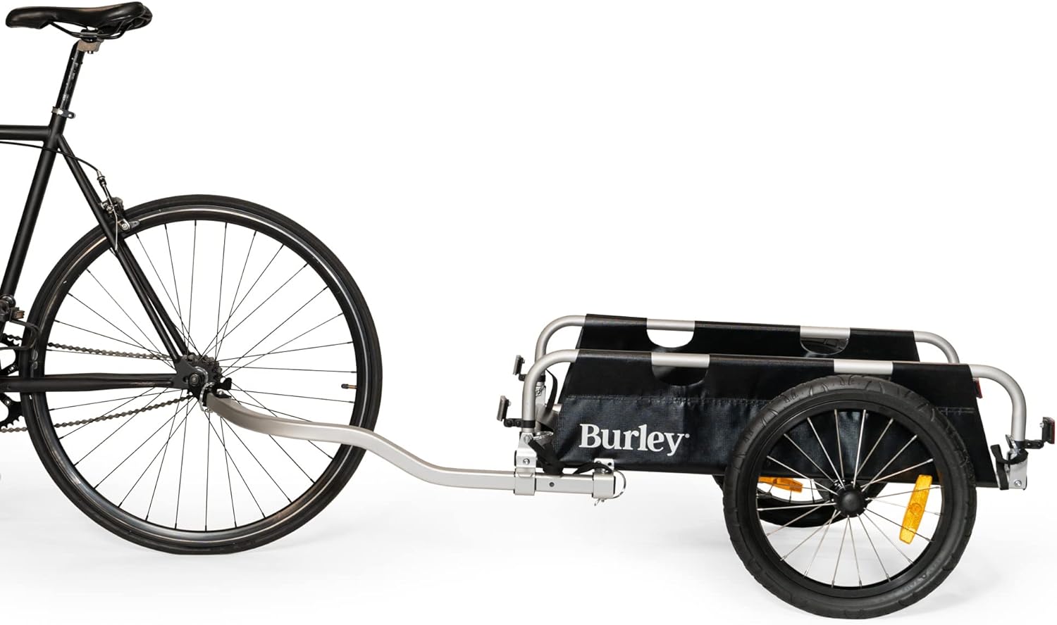 Burley Flatbed | Aluminum Open Cargo Bike Trailer Designed for Larger Loads with 100 lb Capacity & Compact Fold
