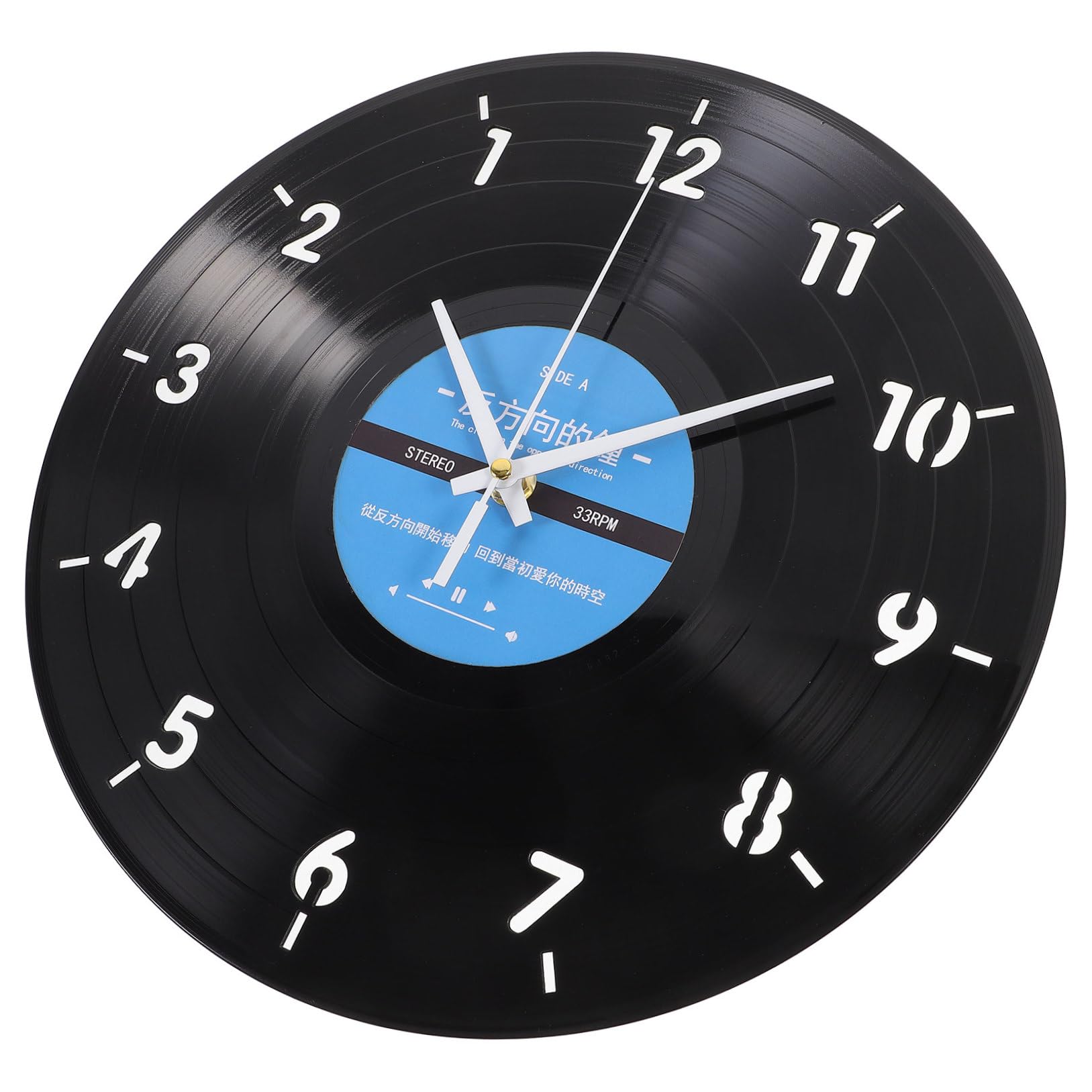 Horloge murale inversée ronde pour rompre la monotonie d'une décoration terne