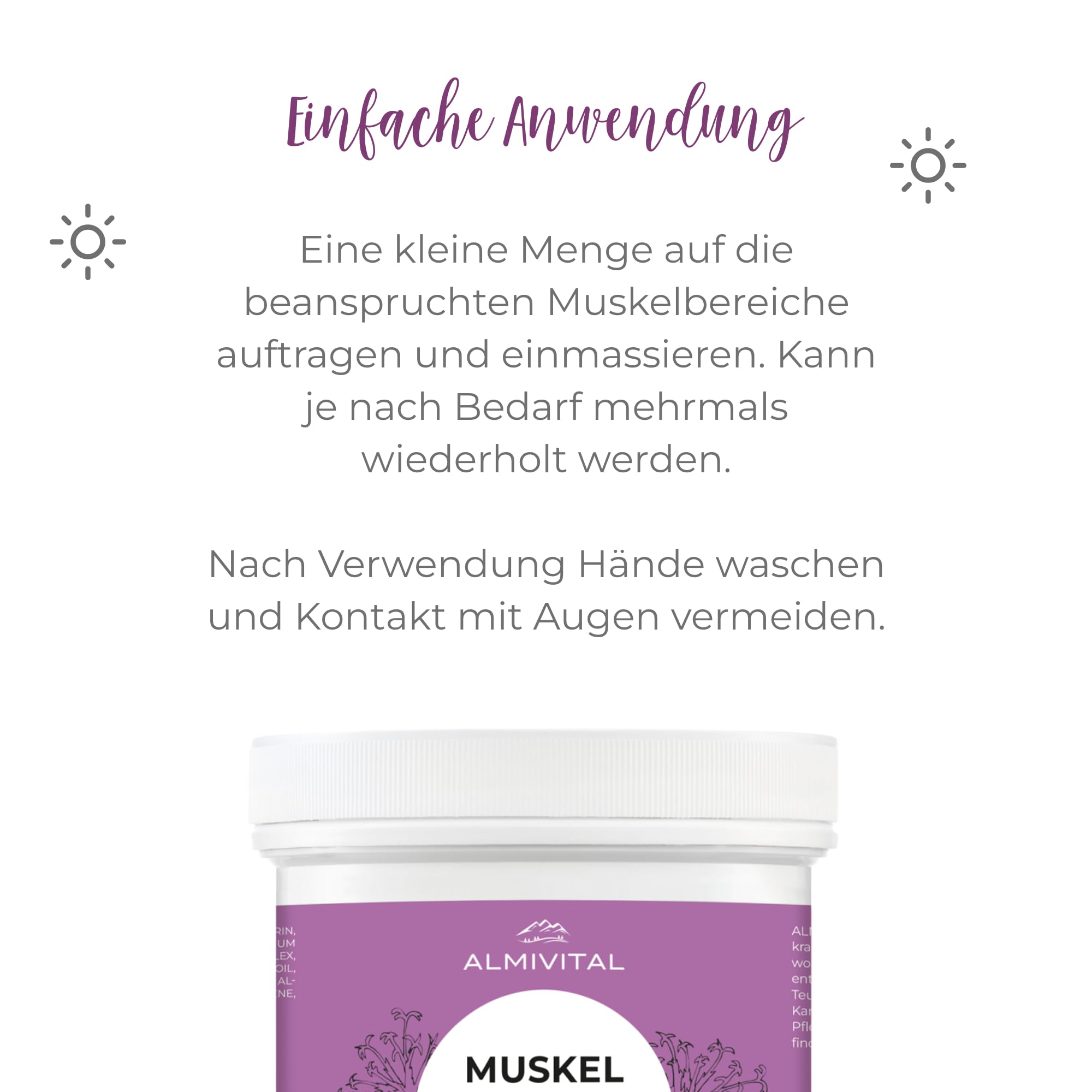 ALMIVITAL Muskel Massage-Gel mit Teufelskralle – 500 ml | Kühlgel gegen Muskelschmerzen, Gelenkschmerzen & Muskelverspannungen | Salbe für Nacken, Schulter, Rücken & Sport
