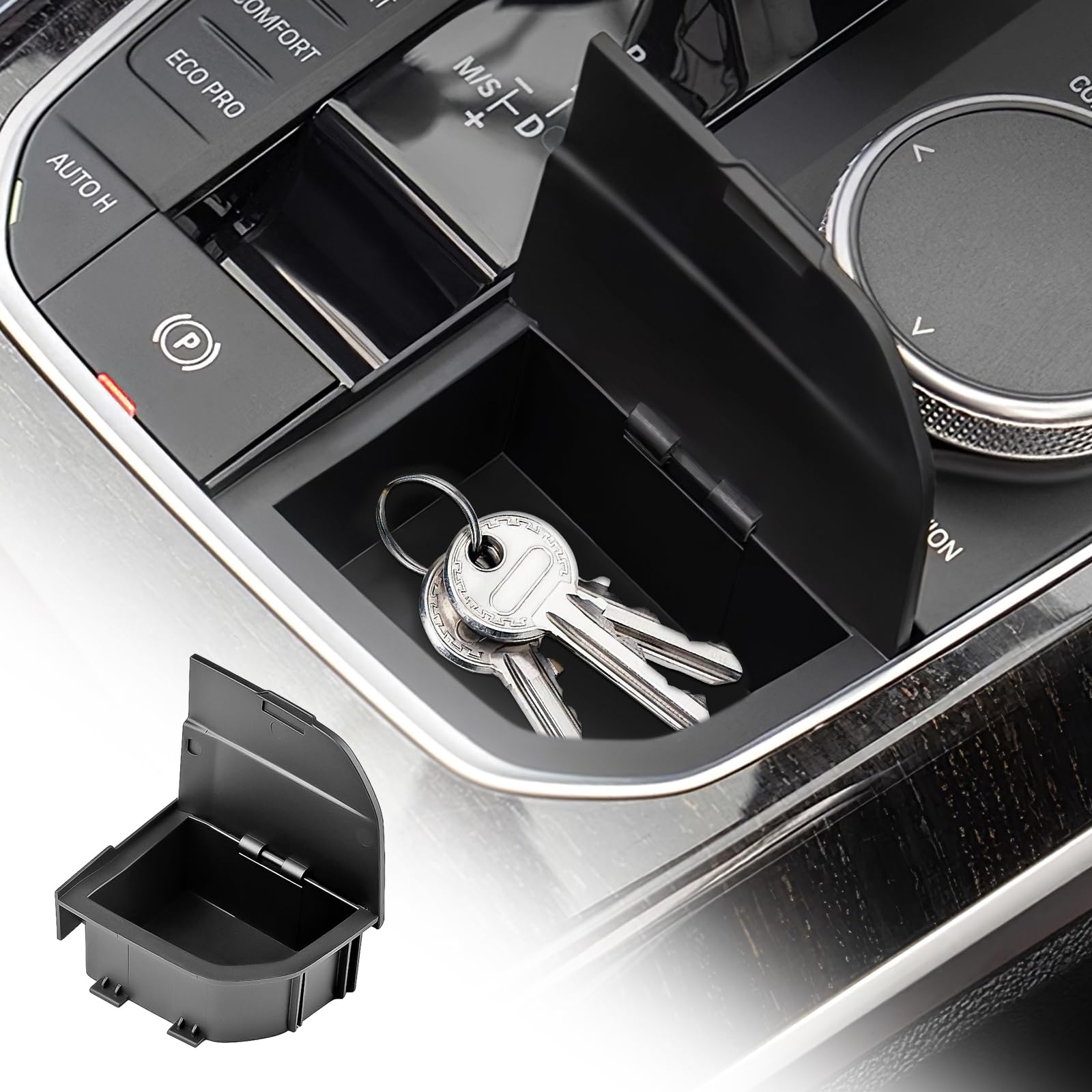 KUNGKIC ABS Do BMW 1 3 4 Seria X3 X4 X5 X6 X7 F40 F44 G20 G21 G22 G23 G24 G26 G01 G02 G07 G80 G82 I4 I3 Skrzynka do przechowywania dźwigni zmiany biegów Akcesoria do wnętrza Samochodu Dostosowana