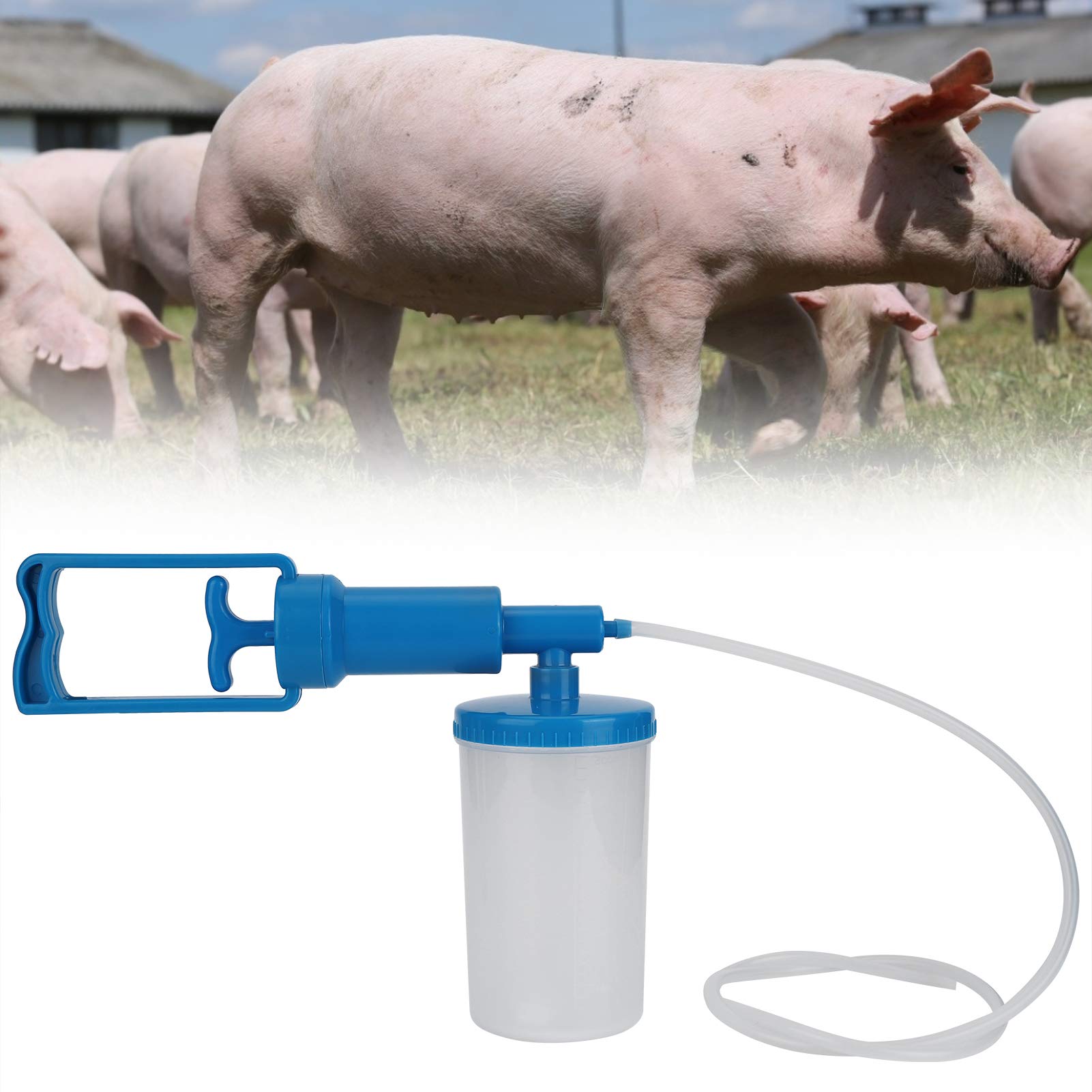 Acouto Detergente Uterino Veterinario da 500 Ml Dispositivo per il Lavaggio dell'irrigatore dell'utero per Attrezzature per l'allevamento di Mucche Suine o Pecore da e per Lattina Fornisce 500 Ml