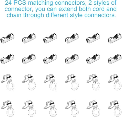 Miniatura 2 de Cadena de tracción de ventilador de techo de 200 pulgadas, (actualización a prueba de óxido) extensión de cadenas de cuentas de 0.126 in, extensores