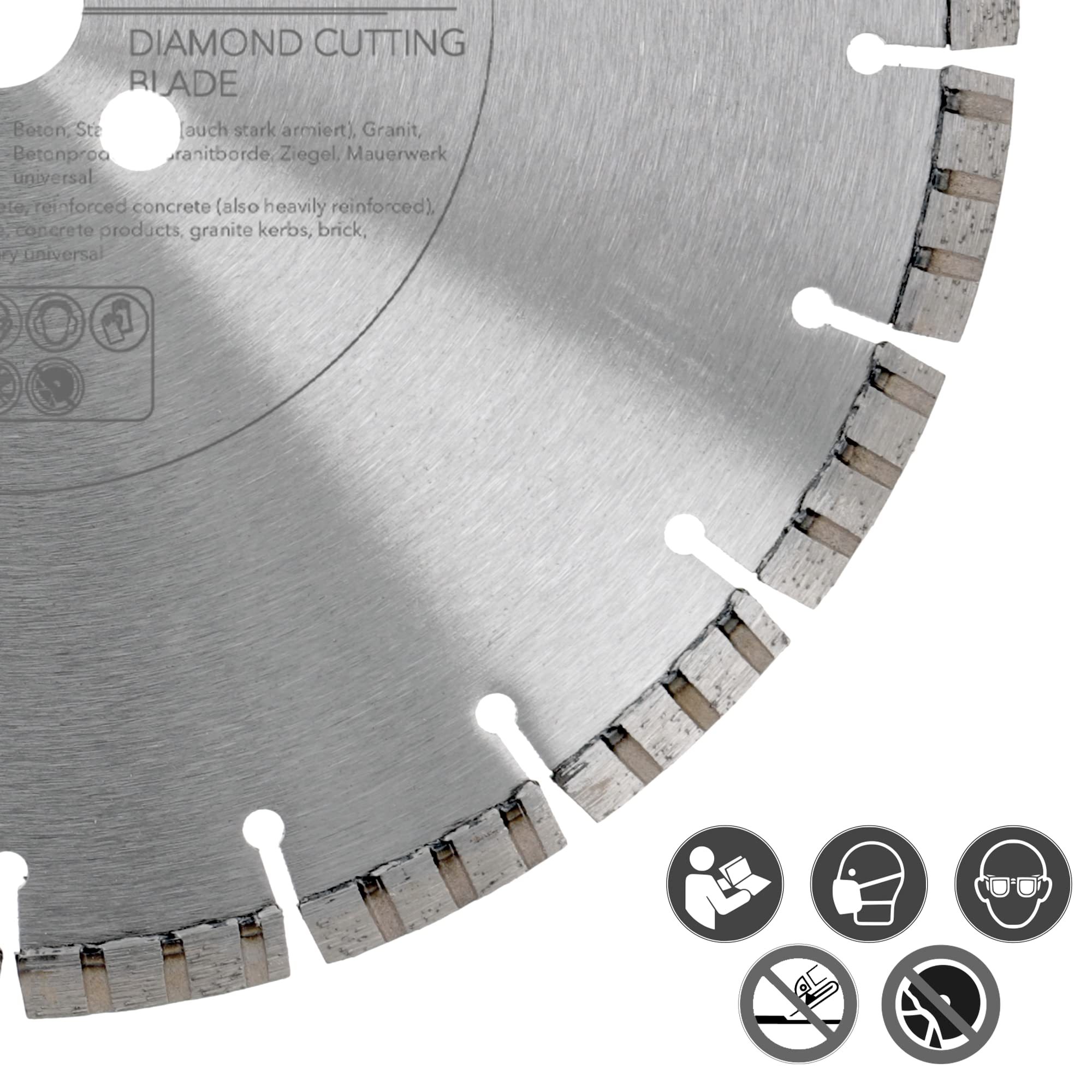 PRODIAMANT Disco de Corte Diamantado Premium Láser Hormigón 300 mm x 25,4 mm - Soldadura Láser, corte profesional Hormigón y Cemento, Máxima Seguridad y Duración, apto para Sierra de Pavimento