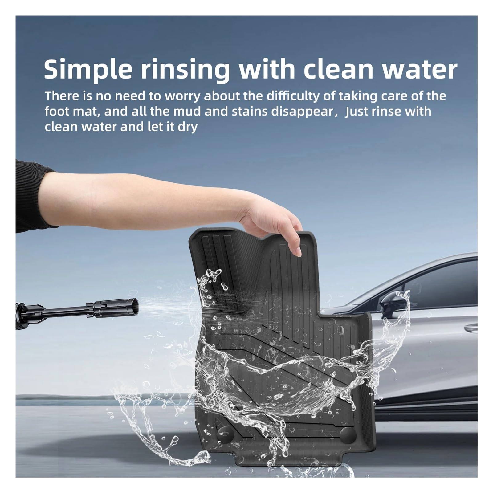 Compatible with Xpeng G6 Car Floor Mats Cargo Liner Trunk Pad TPE 3D Foot Mat Waterproof Tray Set — view 6