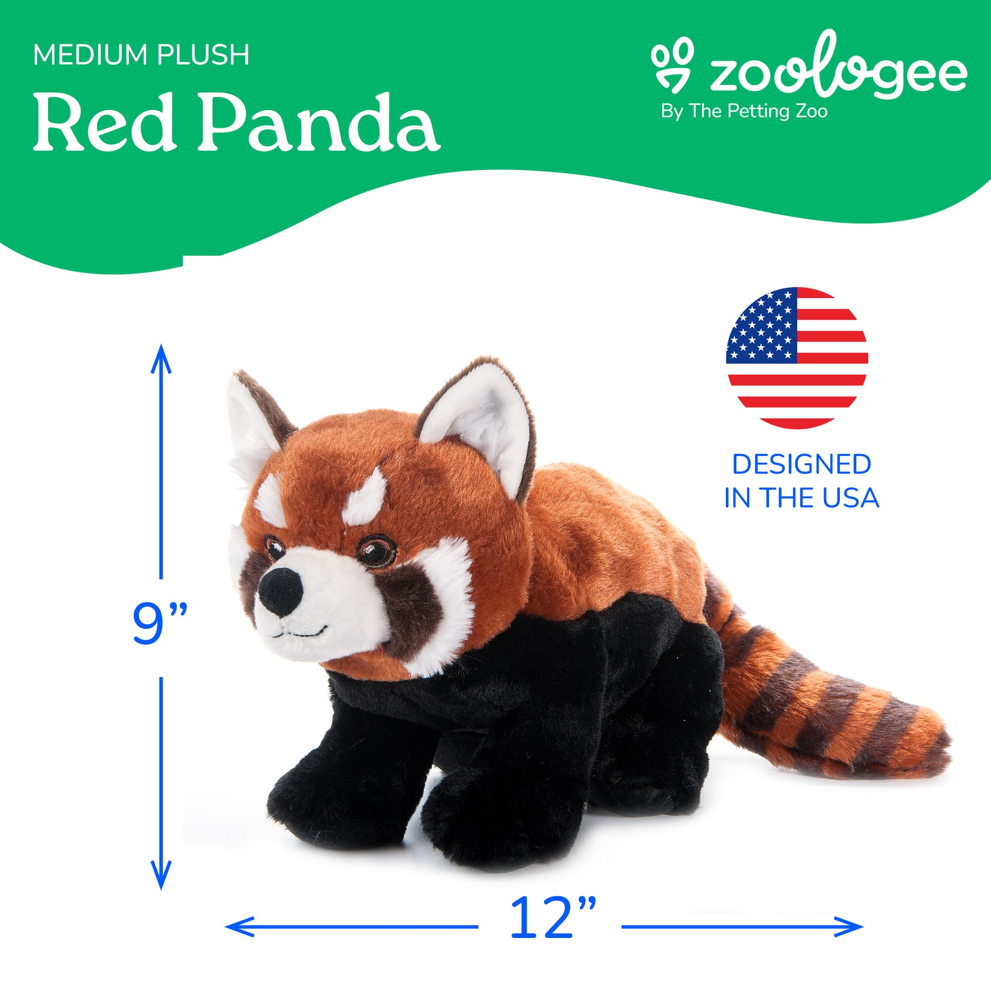Amazon.com: The Petting Zoo Red Panda Stuffed Animal Plushie