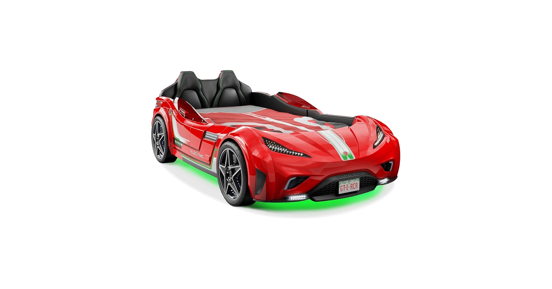 Amazon.com: Cilek GTS EV Twin Race Car Bed for Boys with