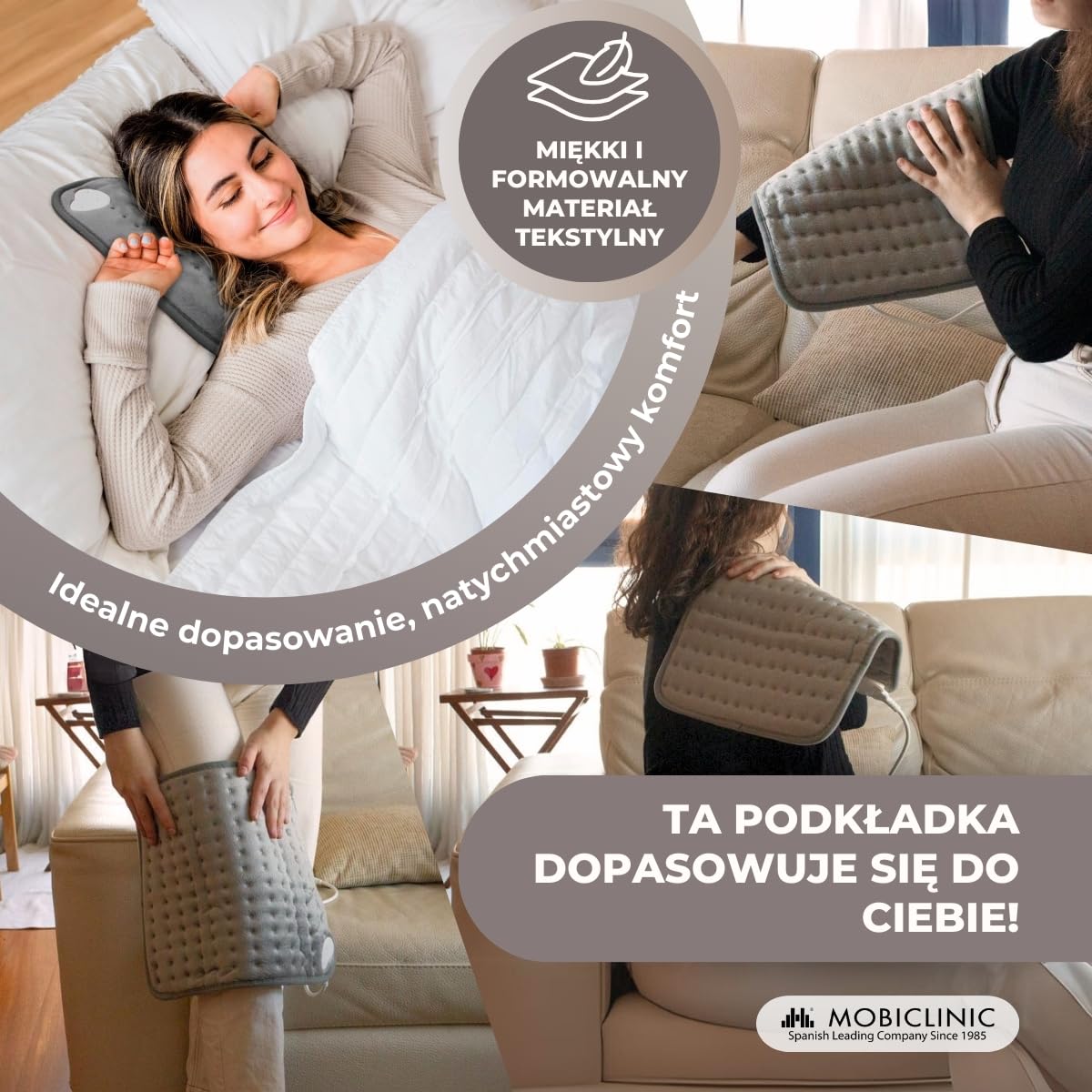 Ogrzewania pad | 40x30 cm | 3 ciepła | Auto Off | Mobiclinic