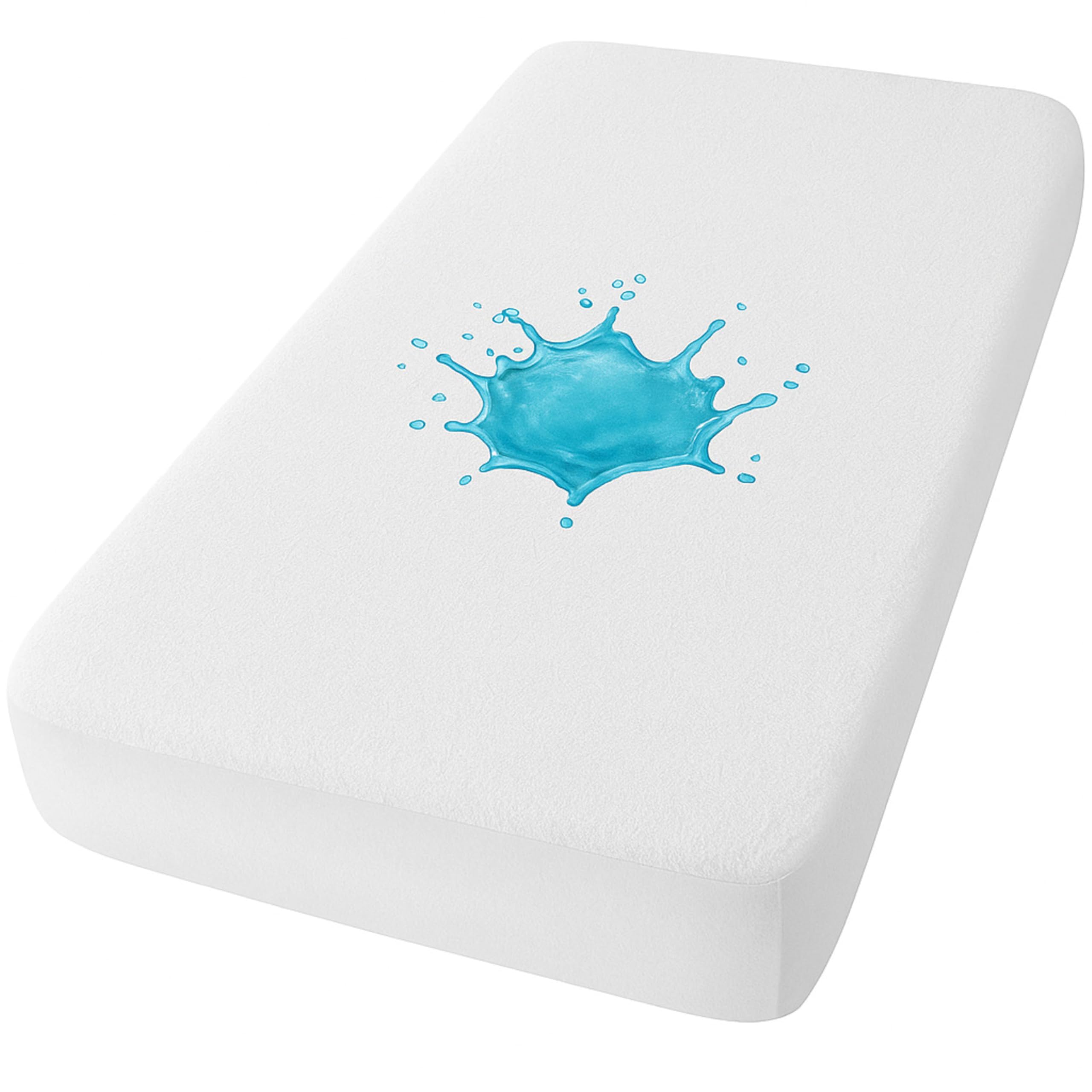 Dudu N Girlie Waterproof Cot Bed Mattress Protector 140x70 cm - Terry Cotton Fabric Hypoal...