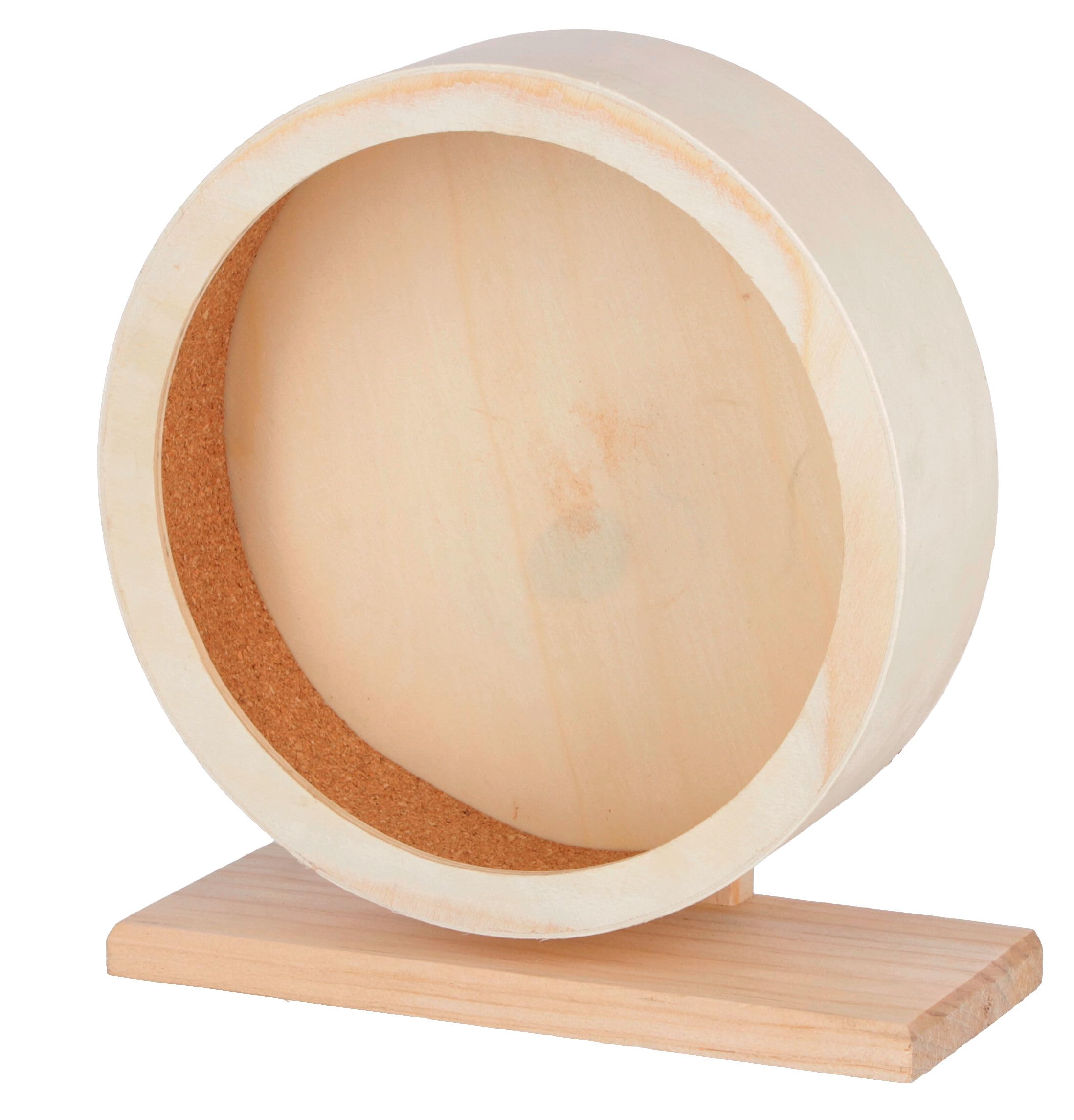 Roue à hamster Kerbl en bois avec surface en liège antidérapante