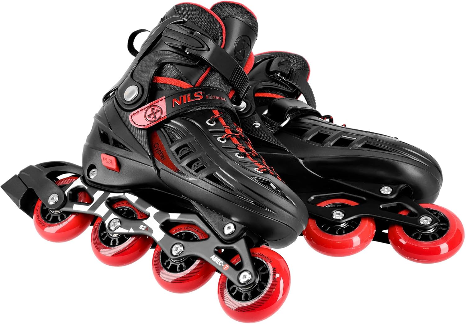 Nils Extreme Cypher NA18811A Inline Skates Black/Red Size 34-38