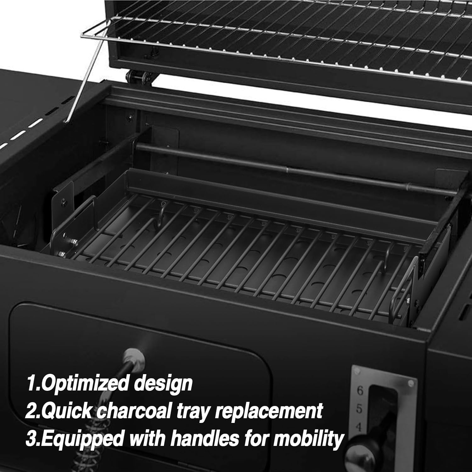15-28 inches Charcoal Tray for 47183T-21 PS9900, Charcoal Basket Grill Replacement Parts for Smoke Hollow 47183T HC4518L PS9500 8500 6800 6500 SH19030119 SH19030219 SH9916 Smoke Hollow Grill Parts