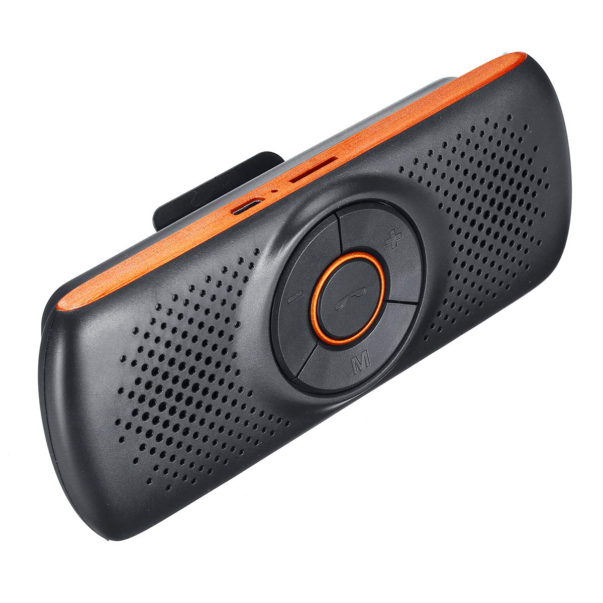 YONGYAO Visera para Coche, Teléfono con Bluetooth, Manos Libres, Altavoz, Reproductor de Música Móvil - Naranja