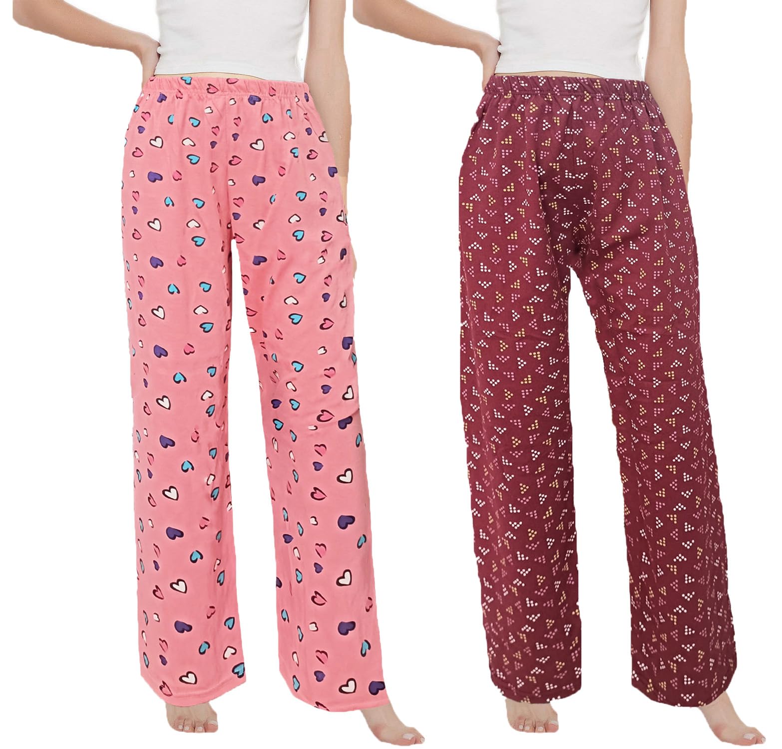 brand flex Women's Cotton Pyjama Pant,Women's Premium Sleepwear,Night Pyjamas for Women, Night Dress, Lounge Wear Combo Of 2 Pack (Prints/Colour May Vary)-picture-26